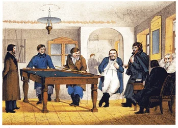 Biljardrummet, tidigt 1800-tal.