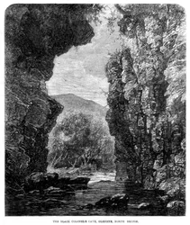 Den svarte överstens grotta, Gleneye, Skottland, 1864