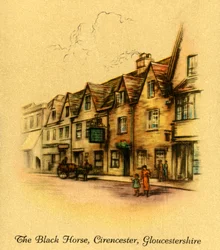 Den svarta hästen, Cirencester, Gloucestershire, 1936