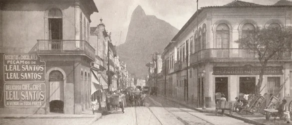 Botafogo-änden av den fashionabla Rua Sao Clemente. Corcovado i fjärran, 1914