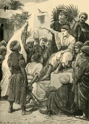 Pojken Cyrus spelar kungen, 1890.