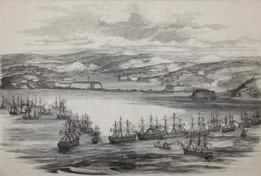 Den brittisk-franska skvadronen i Sevastopol, ca 1855