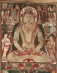 Buddha Amitayus Bevakad av Bodhisattvas, 11:e eller tidigt 1100-tal.