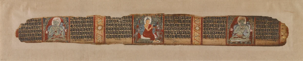Buddha delar ut honung, från ett Prajnaparamita-manuskript, 1100-talet.