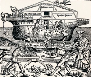The Building of the Ark övervakad av Noah, 1493, 1903