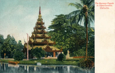 Den burmesiska pagoden i Eden-Gardens. Calcutta, c1900