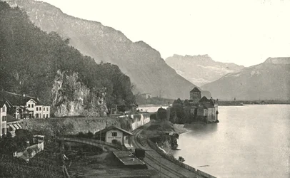 Slottet i Chillon, Schweiz, 1895.