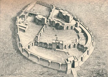 Slottet i Sendshirli i norra Syrien, c1902, 1903