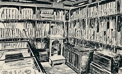 The Chained Library i Wimborne, 1929