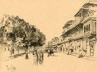 The Chandni Chowk, Delhi, Indien, c1890.