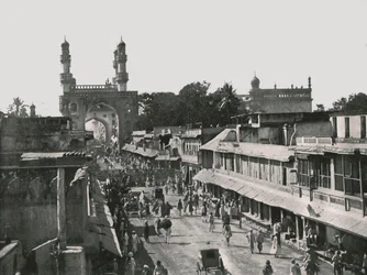 The Char Minar, Hyderabad, Indien, 1895.