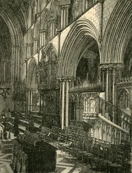 Kören i Worcester Cathedral, 1898.