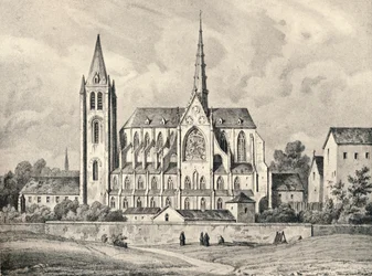 Kyrkan och en del av klosterkyrkan St Victor, 1915