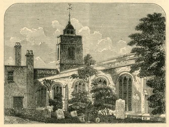 The Church of Allhallows, Barking, 1750, c1872.
