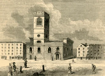 Allhallows the Greats kyrka 1784, c1872.