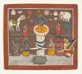 The Churning of the Ocean of Milk, ca. 1780-90.