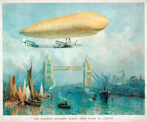 "Clement-Bayards flygning från Paris till London", c 1908