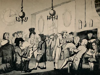 Kafferummet på Lloyds, 1798, 1928