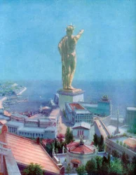 Kolossen på Rhodos, Grekland, 1933-1934