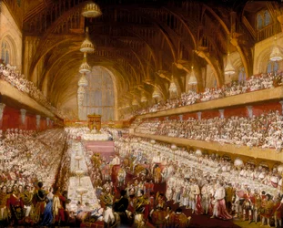 ”Kung Georg IV:s kröningsbankett i Westminster Hall”, 1821