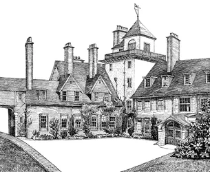 The Court Yard, Standen, East Grinstead, 1900