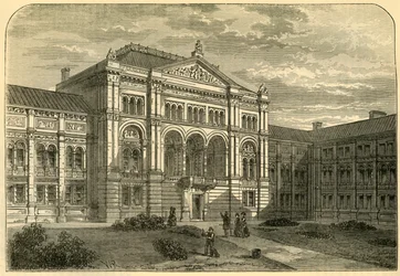 Court of the South Kensington Station, c1876.