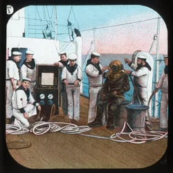 Dykaren -- H.M.S. Blake, c1900.