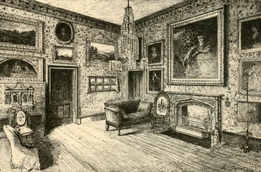 Salongen i Abbotsford, 1882.