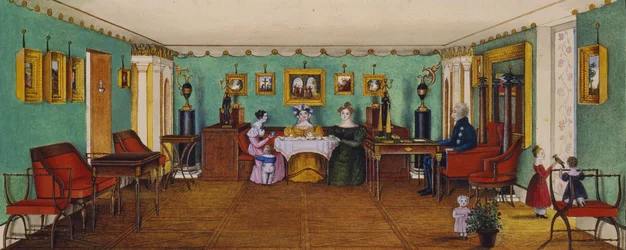 Salongen i greve Josef August Ilinskys hus i Romaniv, 1834