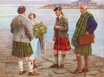 Hertigen och hertiginnan av York hälsade senare kung George VI och drottning Elizabeth när de anlände på I
