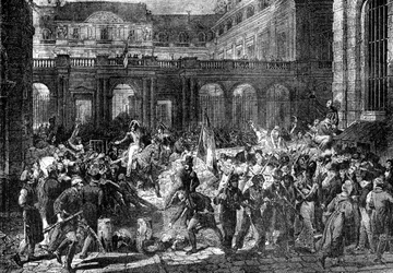 Hertigen av Orleans lämnar det kungliga palatset, Paris, 31 juli 1830 1882-1884