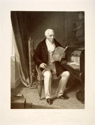 Hertigen av Wellington läser försändelser i sitt hem i Apsley House, London, 1846