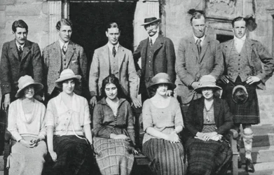 Hertigen av York med skottfesten Earl of Strathmores, Skottland, 1921