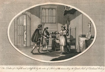 Hertigarna av Norfolk och Suffolk kräver kardinal Wolseys stora sigill, 1529 1793