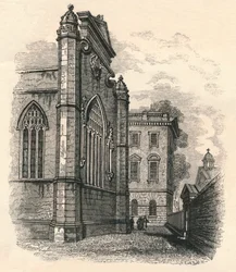 East End av College Chapel, Peterhouse, Cambridge 1800-talet