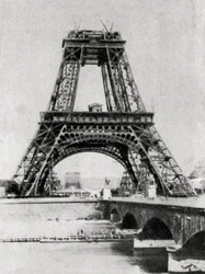 Eiffeltornet under uppbyggnad, Paris, c1888