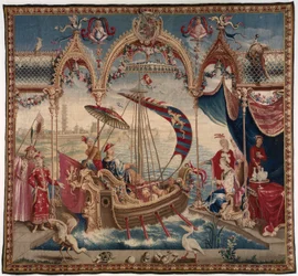 Kejsarens segling, från The Story of the Emperor of China, Beauvais, 171622.