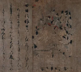 Kejsarnas närvaro vid hästkapplöpningen: Avsnitt från Sagan om Eiga Eiga Monogatari, ca. 1200