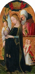 Den förväntansfulla Madonnan med Saint Joseph, ca. 14251450.