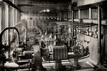 Den första Parsons turboelektriska generatorstationen, c1916
