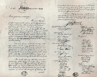 Fitzwilliam-kopian av Olive Branch Petition, 1775
