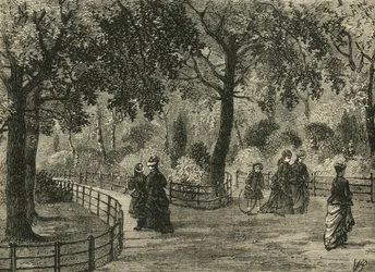 The Flower Walks, Kensington Gardens, c1876.