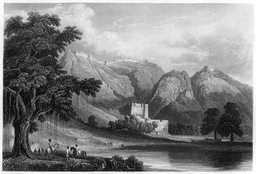 Fästningen Bowrie, Rajpootana, Indien, c1860