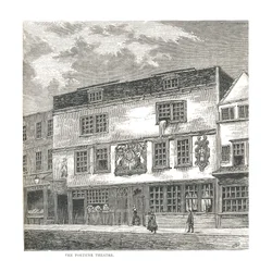 Fortune Theatre. Från ett tryck utgivet av Wilkinson 1811, 1878
