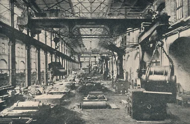 Gjuteriet vid Swindon Works, c1917