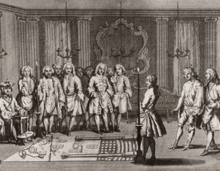 De franska frimurarnas invigningsceremoni, 1700-talet