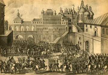 Fransmännen går in i staden Moskva, september 1812, 1921.