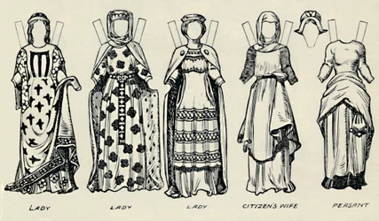 The Gallery of British Costume: How The English Dressed in King Johns Time, c1934