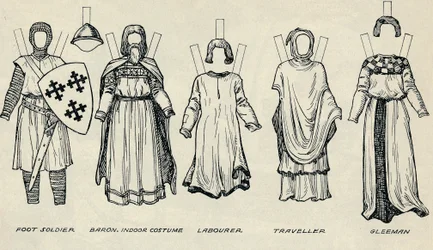 The Gallery of British Costume: Types of Dress in Early Plantagenet Times, c1934