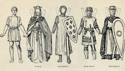 The Gallery of British Costume: Types of Dress in Early Plantagenet Times, c1934
